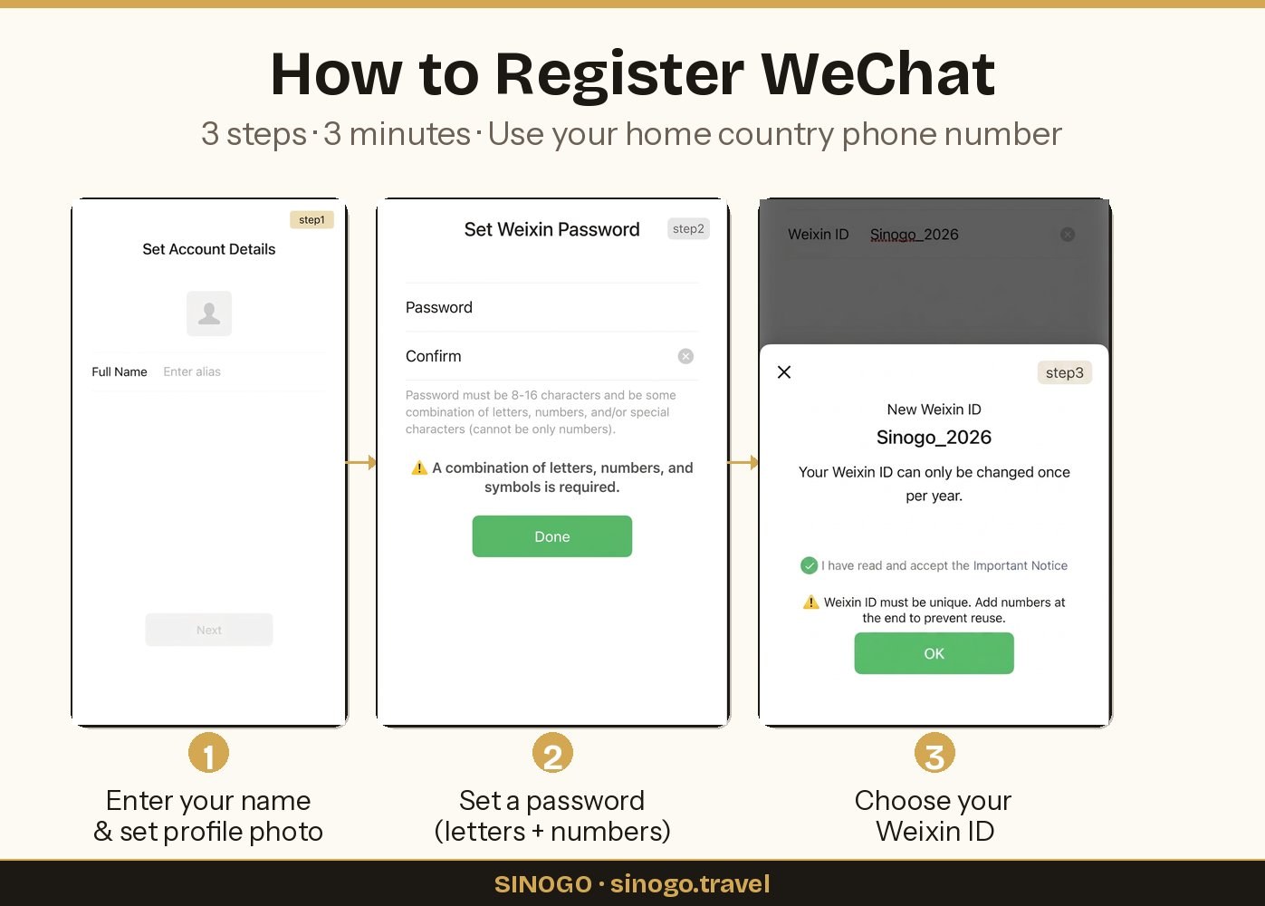 How to register WeChat — 3 steps, 3 minutes, use your home country phone number